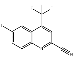 6-Fluoro-4-(trifluoromethyl)quinoline-2-carbonitrile ,97% Structure