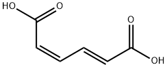 2,4-Hexadienedioic acid, (E,Z)- Structure