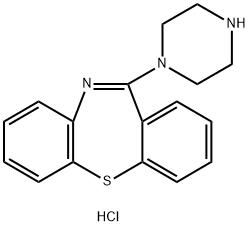 11-(1-Piperazinyl)-dibenzo[b,f][1,4]thiazepine dihydrochloride Struktur