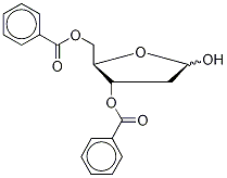 2-デオキシ-3,5-ジ-O-ベンゾイルリボフラノース 化学構造式