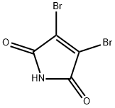 3,4-ジブロモ-3-ピロリン-2,5-ジオン 化学構造式