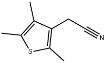 3-(シアノメチル)-2,4,5-トリメチルチオフェン 化学構造式