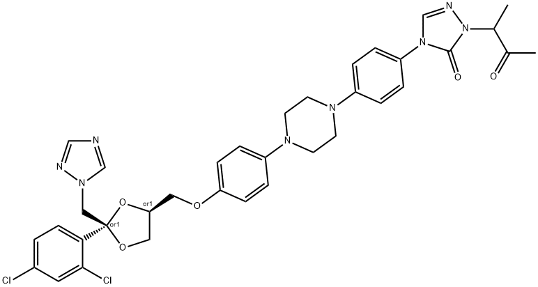 ケトイトラコナゾール 化学構造式