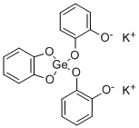 三(1,2-苯二醇酸根-O,O`)锗酸二钾 结构式
