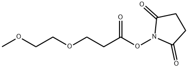 2,5-Dioxopyrrolidin-1-yl 3-(2-methoxyethoxy)propanoate, 1127247-34-0, 结构式