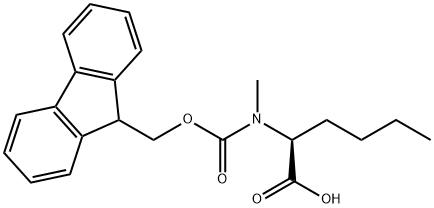 FMOC-N-甲基-L-正亮氨酸 结构式