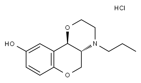 PD  125,530,  trans-(±)-3,4,4a,10b-Tetrahydro-4-propyl-2H,5H-[1]benzopyrano[4,3-b]-1,4-oxazin-9-ol  hydrochloride