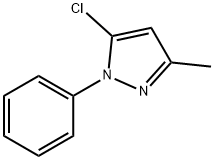 5-氯-3-甲基-1-苯基吡唑, 1131-17-5, 结构式