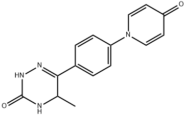 ,5-Dihydro-5-methyl-6-[4-(4-oxo-1(4H)-pyridinyl)phenyl]-1,2,4-triazin-3(2H)-one Struktur