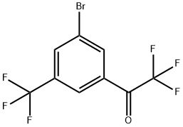 1-(3-溴-5-(三氟甲基)苯基)-2,2,2-三氟乙烷-1-酮, 1132701-00-8, 结构式