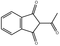 2-アセチルインダン-1,3-ジオン 化学構造式