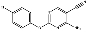 4-AMINO-2-(4-CHLOROPHENOXY)PYRIMIDINE-5-CARBONITRILE Structure