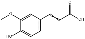 3-メトキシ-4-ヒドロキシベンゼンアクリル酸 化学構造式