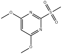 4,6-ジメトキシ-2-(メチルスルホニル)ピリミジン 化学構造式