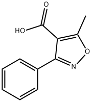 5-甲基-3-苯基异恶唑-4-羧酸, 1136-45-4, 结构式