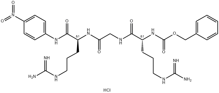 Z-D-ARG-GLY-ARG-PNA二盐酸盐 结构式