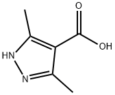 3,5-ジメチル-1H-ピラゾール-4-カルボン酸 化学構造式
