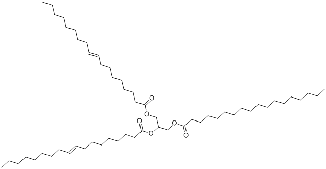 1,2反-油酸-3-硬脂酸甘油酯 结构式