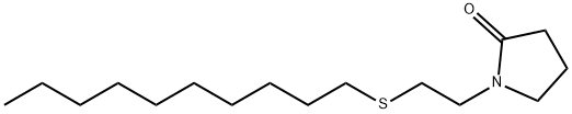 1-(2-(decylthio)ethyl)azacyclopentane-2-one Structure