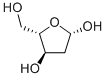 2-脱氧-beta-L-赤式戊呋喃糖 结构式