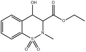 2-Methyl-4-hydroxy-2H-1,2-benzothiazine-3-carboxylic acid ethyl ester 1,1-dioxide  Struktur