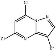 3-溴-5,7-二氯吡唑并[1,5-A]嘧啶, 114040-06-1, 结构式