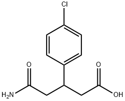 3-(4-クロロフェニル)グルタラミン酸 化学構造式