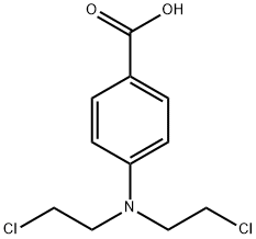 4-[ジ(2-クロロエチル)アミノ]安息香酸 化学構造式