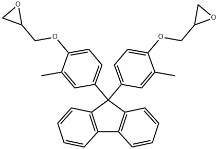 9,9-双(4-羟基-3-甲基苯基)芴二缩水甘油醚, 114205-89-9, 结构式