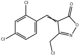 (4E)-3-(chloromethyl)-4-(2,4-dichlorobenzylidene)isoxazol-5(4H)-one Struktur