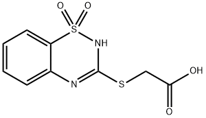 [[(2H-1,2,4-Benzothiadiazine 1,1-dioxide)-3-yl]thio]acetic acid Structure