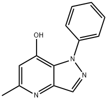 5-甲基-1-苯基-7-羟基吡唑[4,3-B]并吡啶 结构式