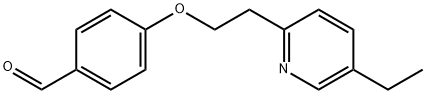 4-[2-(5-乙基-2-吡啶基)乙氧基]苯甲醛 结构式