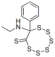 8-Ethylamino-8-phenyl-1,2,3,4,5,6-hexathiocane-7-thione Struktur