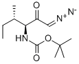 N-alpha-t-Butyloxycarbonyl-L-isoleucinyl-diazomethane, (3S,4S)-3-Boc-amino-1-diazo-4-methyl-2-hexanone Structure