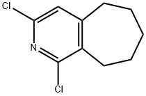 5H-CYCLOHEPTA[C]PYRIDINE, 1,3-DICHLORO-6,7,8,9-TETRAHYDRO- Struktur