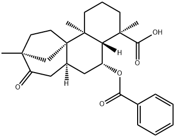 (4R)-5α-(ベンゾイルオキシ)-1,2,3,4,4aβ,5,6,6aα,7,8,9,10,11,11b-テトラデカヒドロ-4,9,11bα-トリメチル-8-オキソ-9α,11aα-メタノ-11aH-シクロヘプタ[a]ナフタレン-4β-カルボン酸 化学構造式