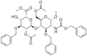 a-D-Glucopyranoside,methyl  4-O-[2-O-acetyl-6-methyl-3-O-(phenylmethyl)-a-L-idopyranuronosyl]-2-deoxy-2-[[(phenylmethoxy)carbonyl]amino]-3-O-(phenylmethyl)-,6-acetate|磺达肝癸钠二糖中间体