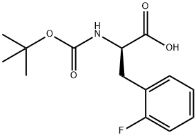 BOC-D-2-氟苯丙氨酸 结构式