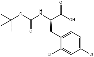 (R)-BOC-2,4-ジクロロフェニルアラニン 化学構造式
