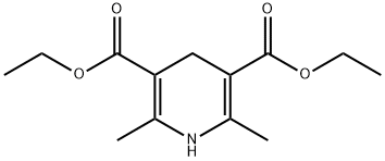 2,6-ジメチル-1,4-ジヒドロ-3,5-ピリジンジカルボン酸ジエチル 化学構造式