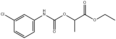 Propanoic acid, 2-[[[(3-chlorophenyl)amino]carbonyl]oxy]-, ethyl ester Struktur