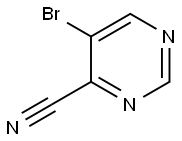 4-氰基-5-溴嘧啶 结构式