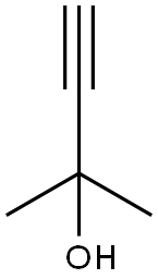 3-メチル-1-ブチン-3-オール 化学構造式