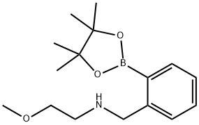 2-(2-メトキシエチル)アミノメチルフェニルボロン酸ピナコールエステル 化学構造式