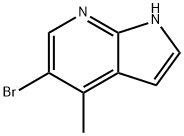 5-溴-4-甲基-1H-吡咯并[2,3-B]吡啶 结构式