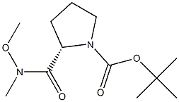 N-(TERT-BUTOXYCARBONYL)-L-PROLINE N'-METHOXY-N'-METHYLAMIDE Struktur