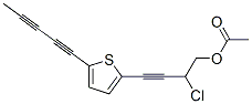 2-クロロ-4-[5-(1,3-ペンタジイニル)-2-チエニル]-3-ブチン-1-オールアセタート 化学構造式