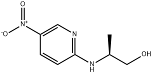 (S)-(-)-N-(5-硝基-2-吡啶基)丙氨醇 结构式