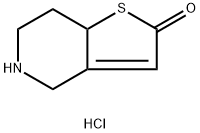 5,6,7,7a-四氢噻吩并[3,2-c]吡啶-2(4H)-酮盐酸盐, 115473-15-9, 结构式